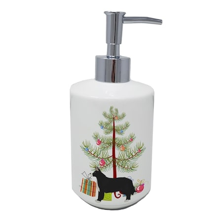 Carolines Treasures 7 x 3.5 in. Shollie No.1 Christmas Tree Ceramic Soap Dispenser CK3873SOAP